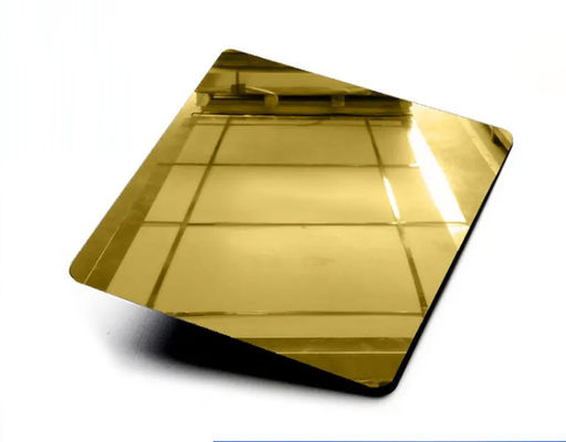 Plaques en acier inoxydable en or 304 SS Plaques décoratives Surface du miroir